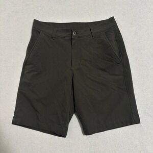Under Armour Golf Chino Shorts Casual Mid-Rise Flat Front Black Mens Size 32